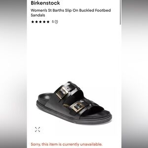 St Barths Birkenstock in Black Leather